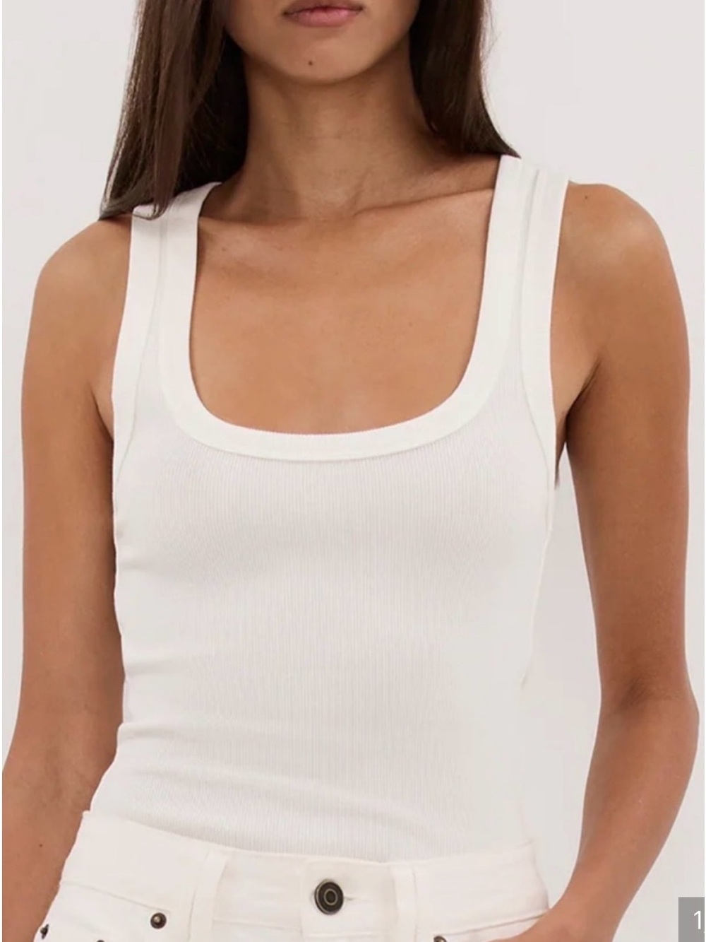 Dissh Clara Ribbed Square Neck Tank